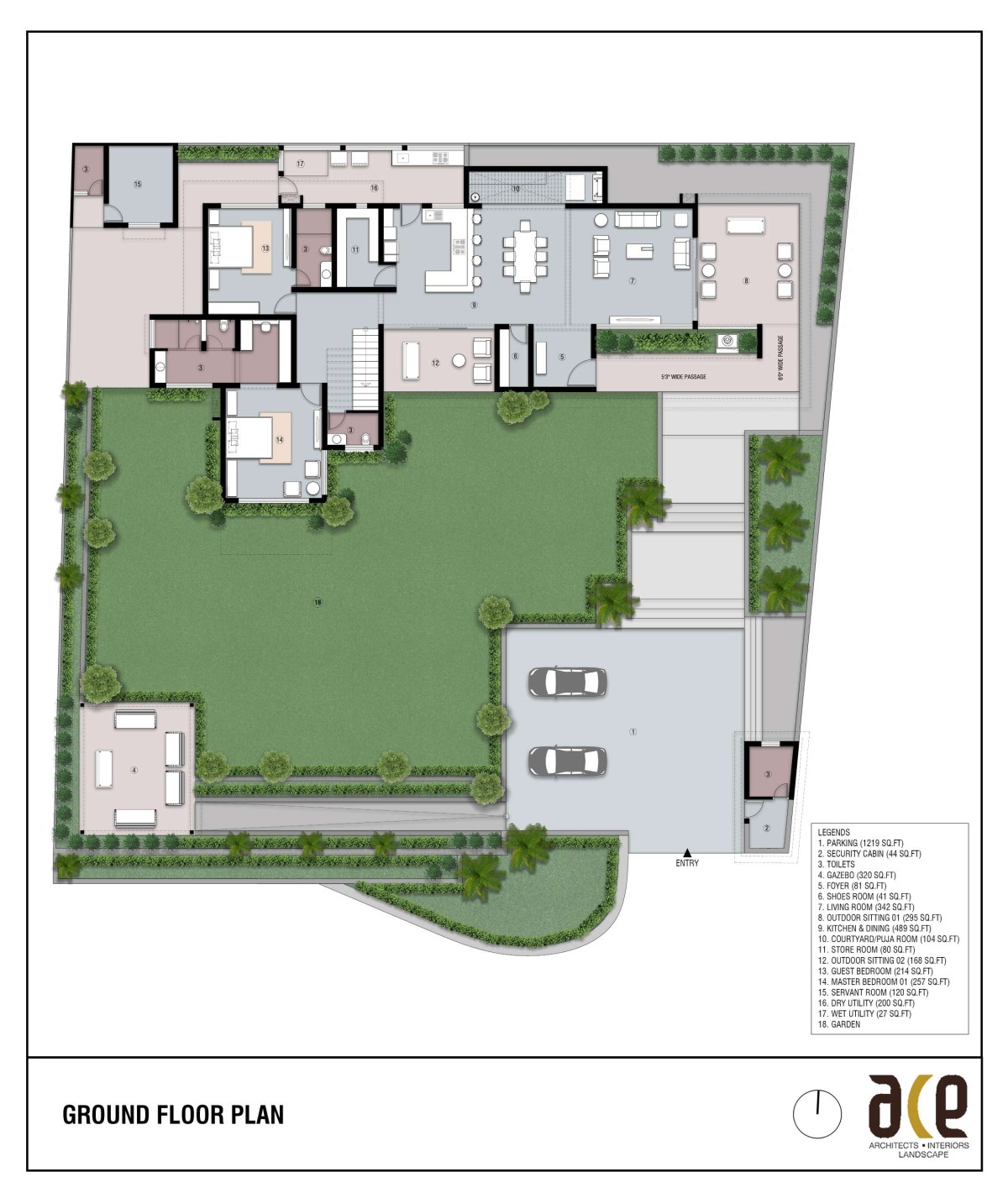 Ground Floor Plan of Anand by Ace Associates
