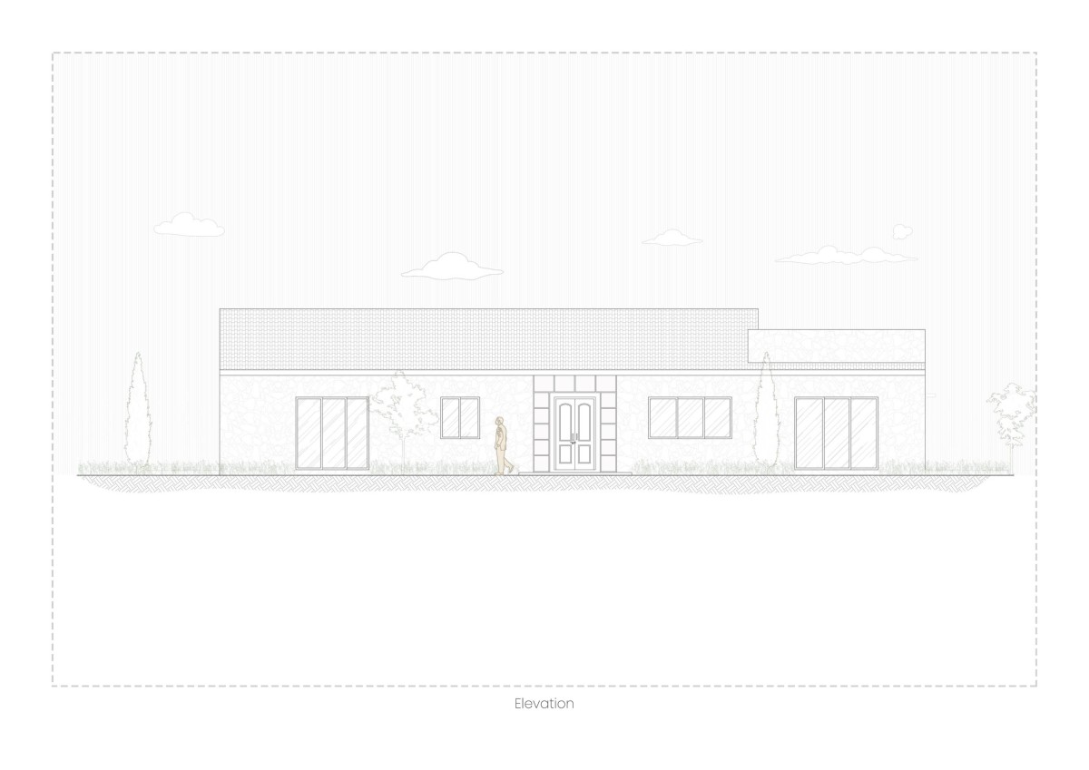 Front Elevation of House & The Horizon by Aadishya Design Workshop