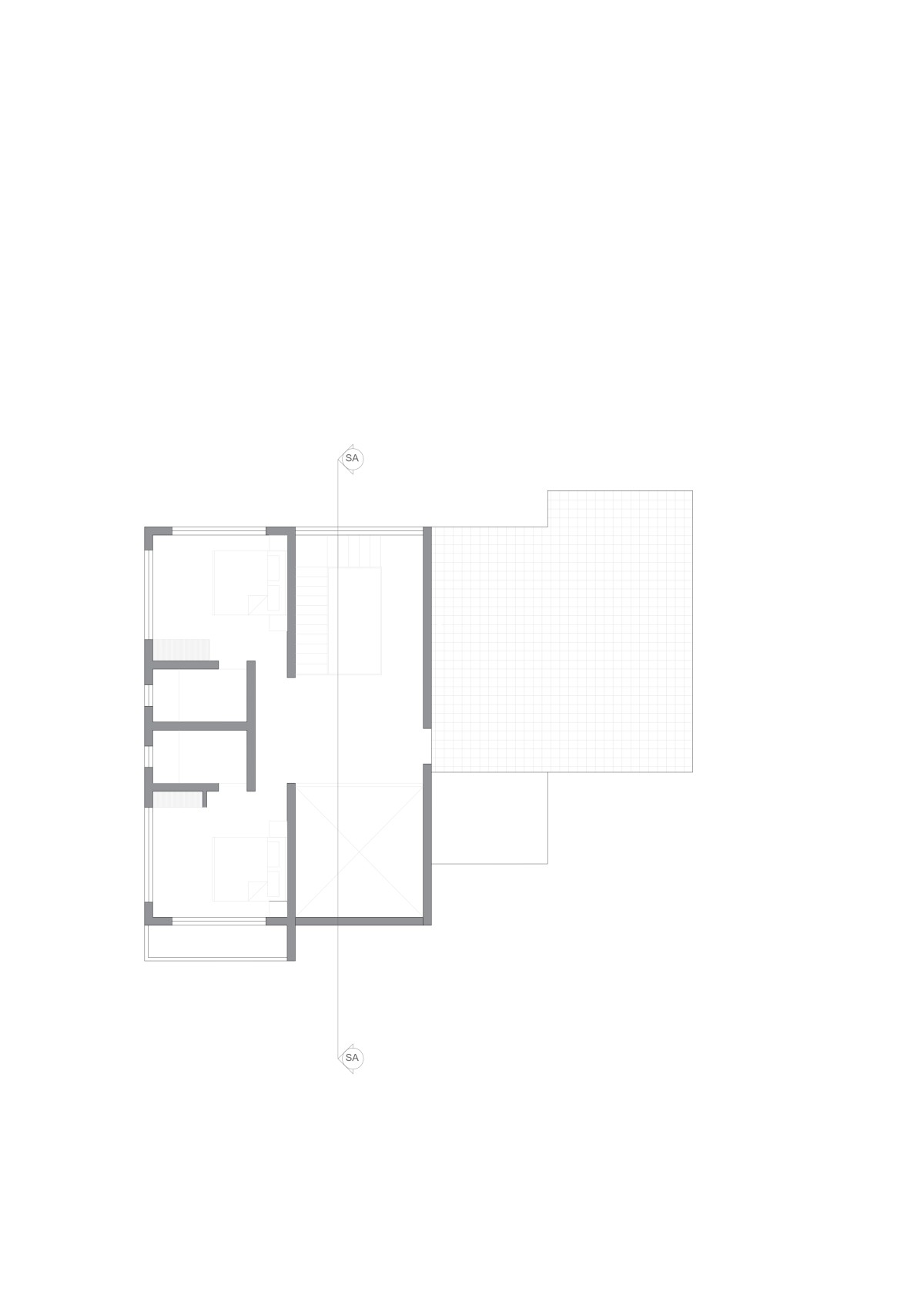 First floor plan of Alibhais House by Eleventh Floor Architects