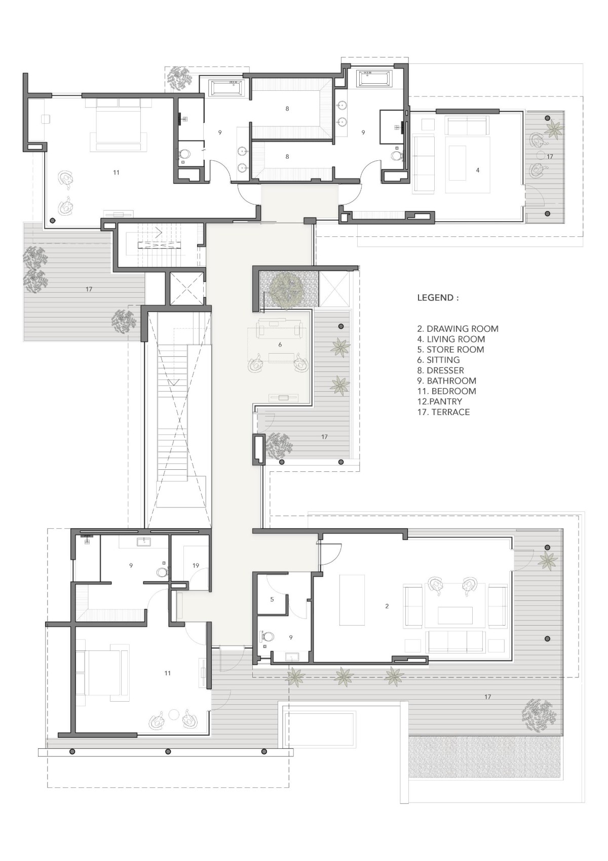 First Floor Plan of Horizon House by DADA Partners