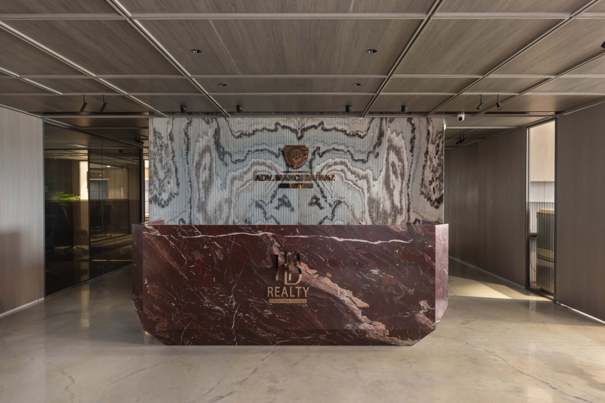 Reception and Waiting Area of BAFNA Office by B.Design 24 Studio