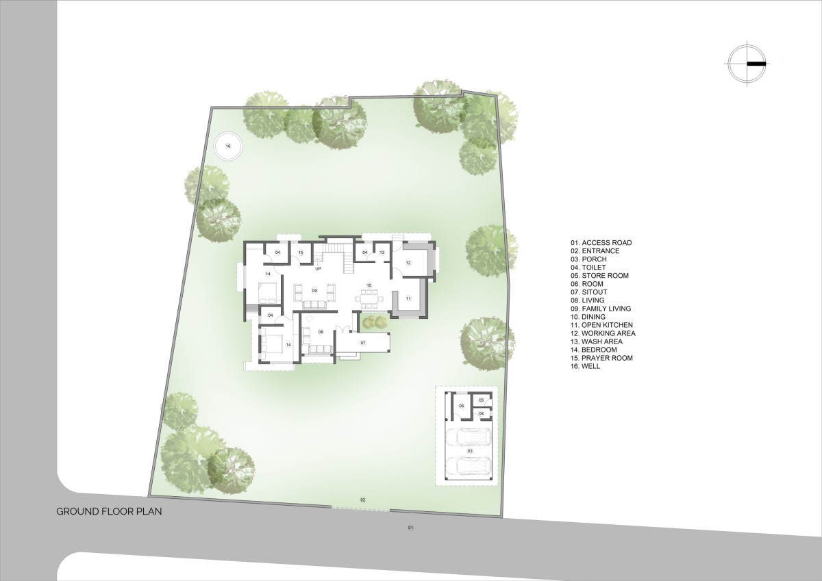Ground Floor Plan of Longiness by Uru Consulting LLP