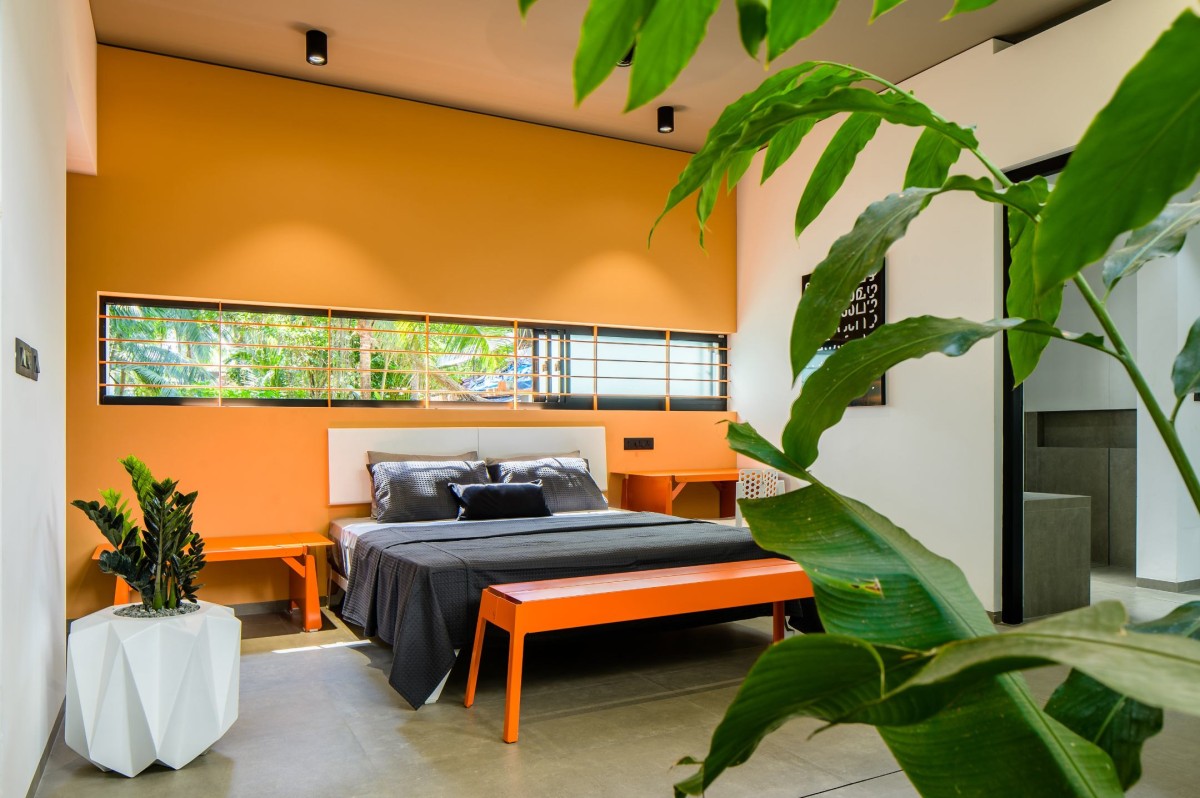 Bedroom 2 of The Colour Burst House by LIJO.RENY.architects
