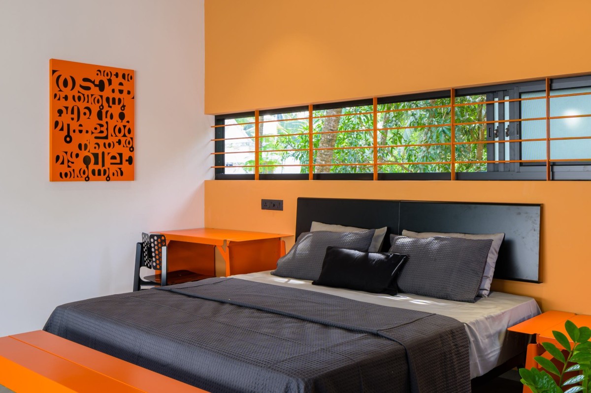 Bedroom 3 of The Colour Burst House by LIJO.RENY.architects