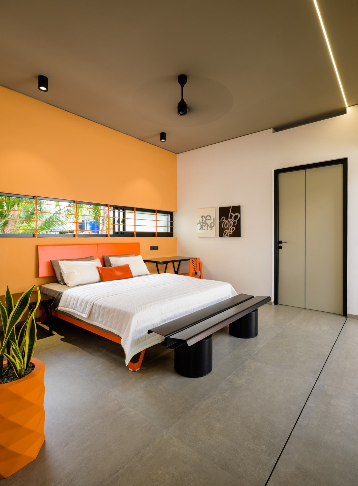 Bedroom 4 of The Colour Burst House by LIJO.RENY.architects