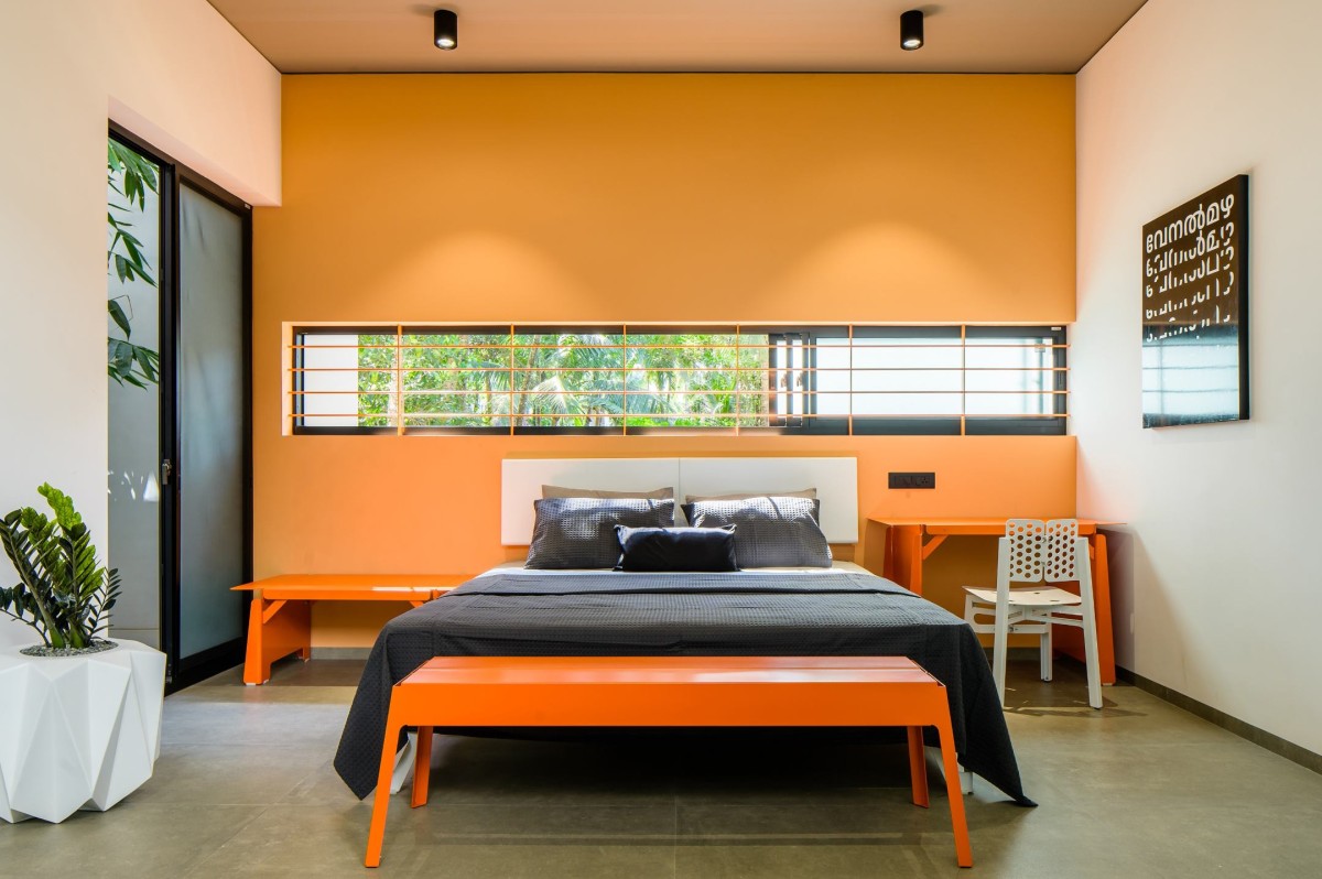 Bedroom 2 of The Colour Burst House by LIJO.RENY.architects