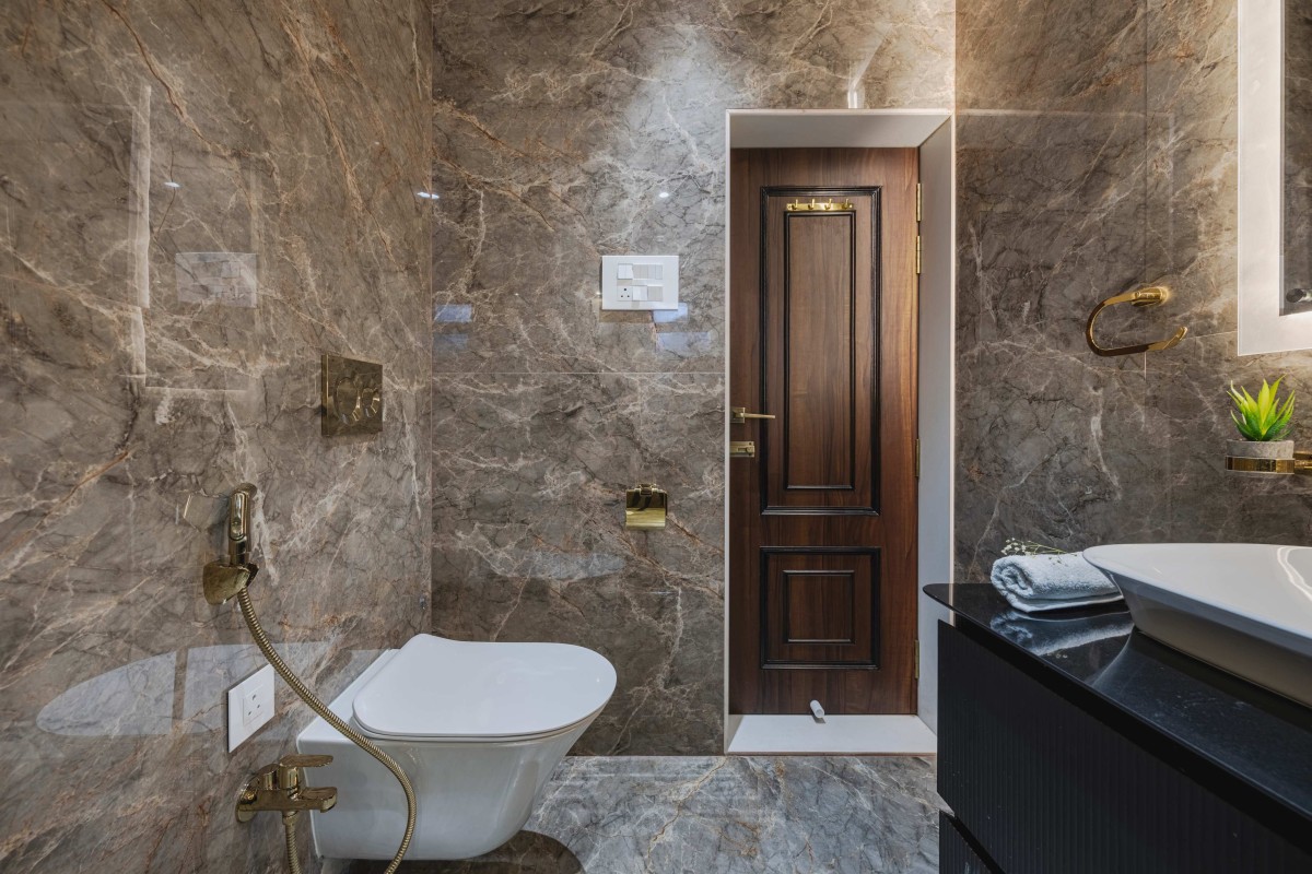 Toilet of Modern Neo-Classical Abode by Terraform Architects