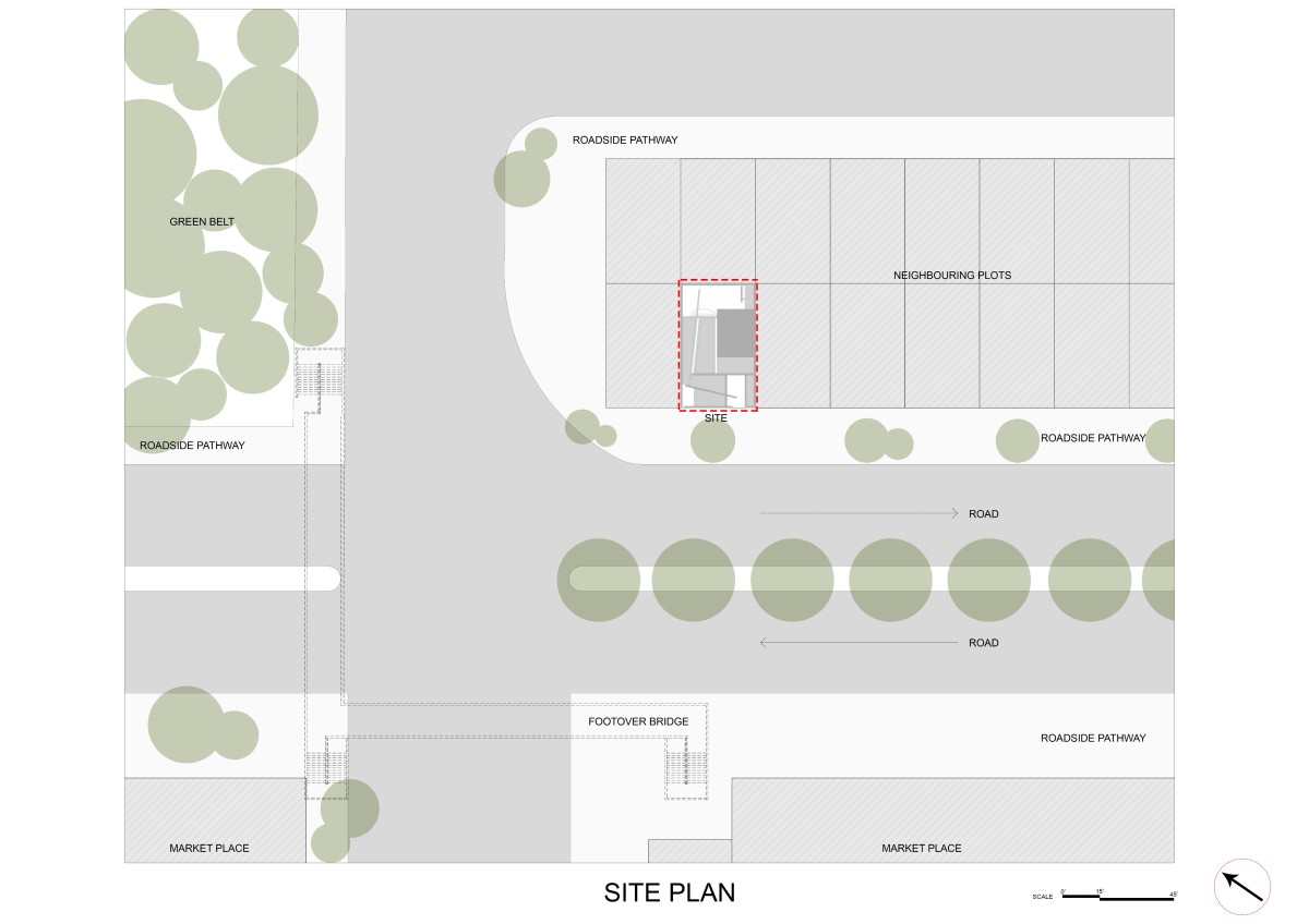 Site Plan of Office 543 by Charged Voids