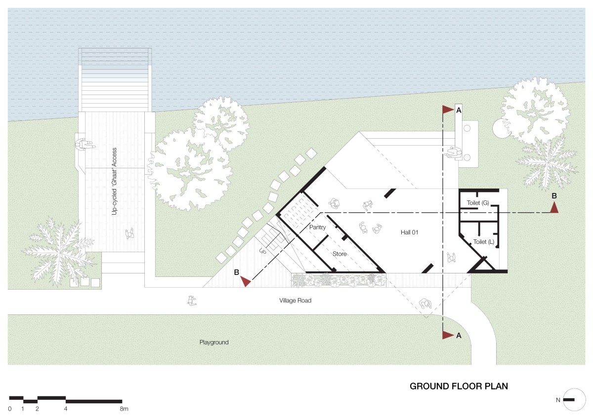 Ground floor plan of Waterfront Clubhhouse by Abin Design Studio