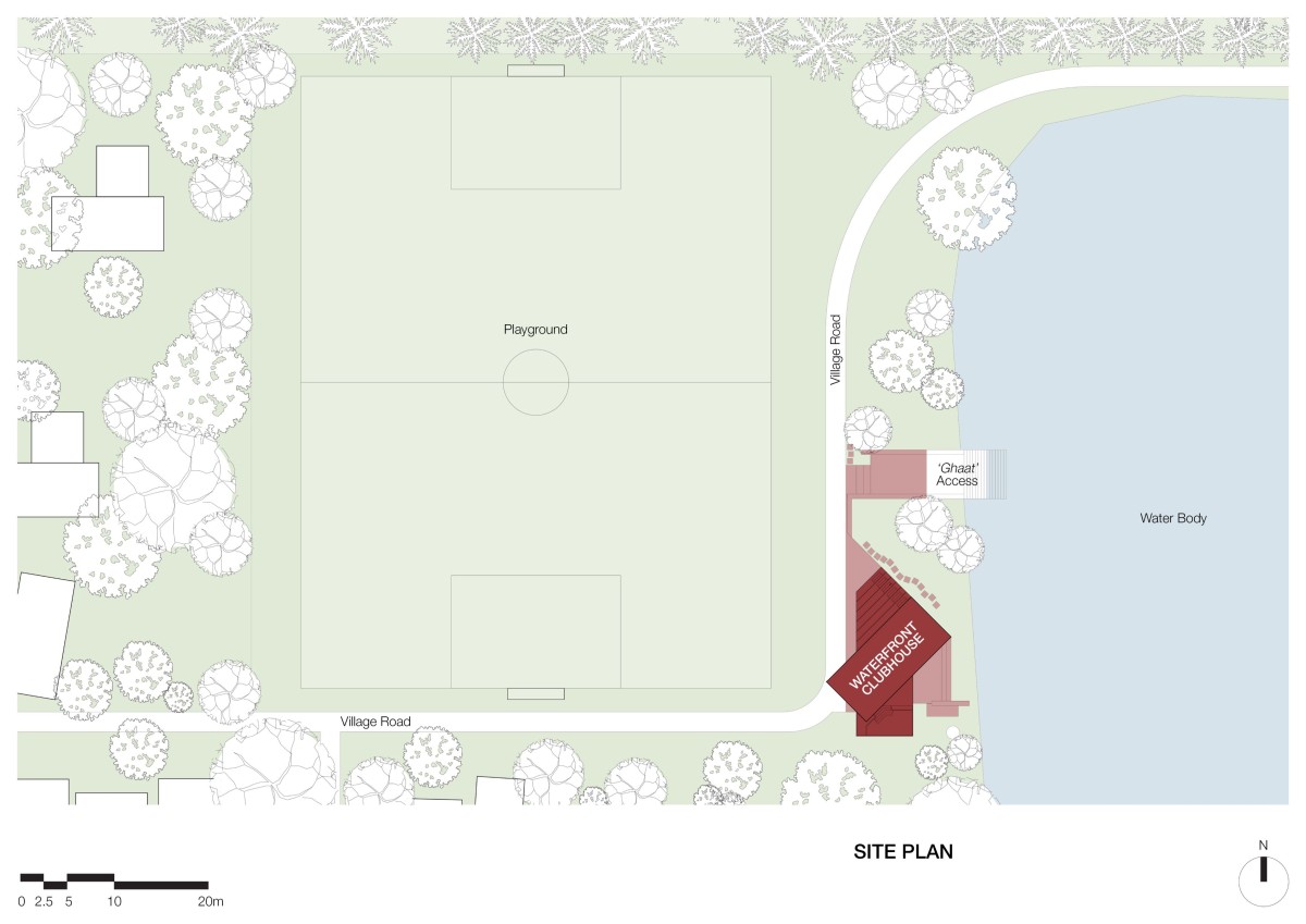 Site Plan of Waterfront Clubhhouse by Abin Design Studio
