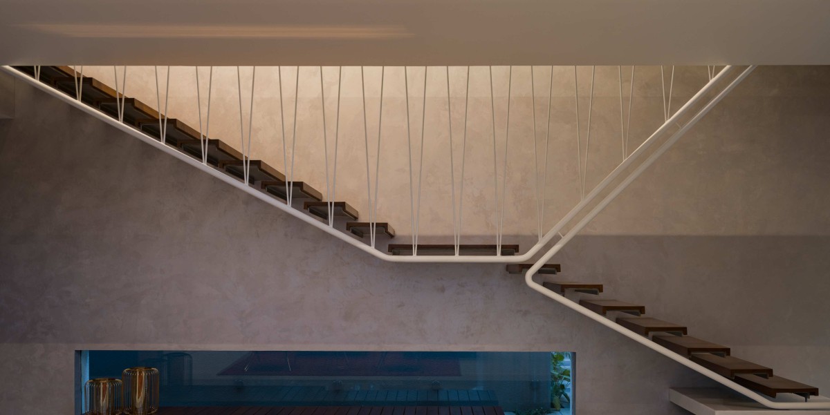 Staircase of Gauribidanur Residence by Cadence Architects
