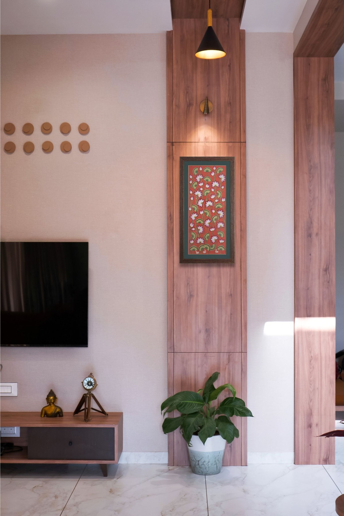 TV Unit of Mauli - A House With Simplicity by Vishwakarma