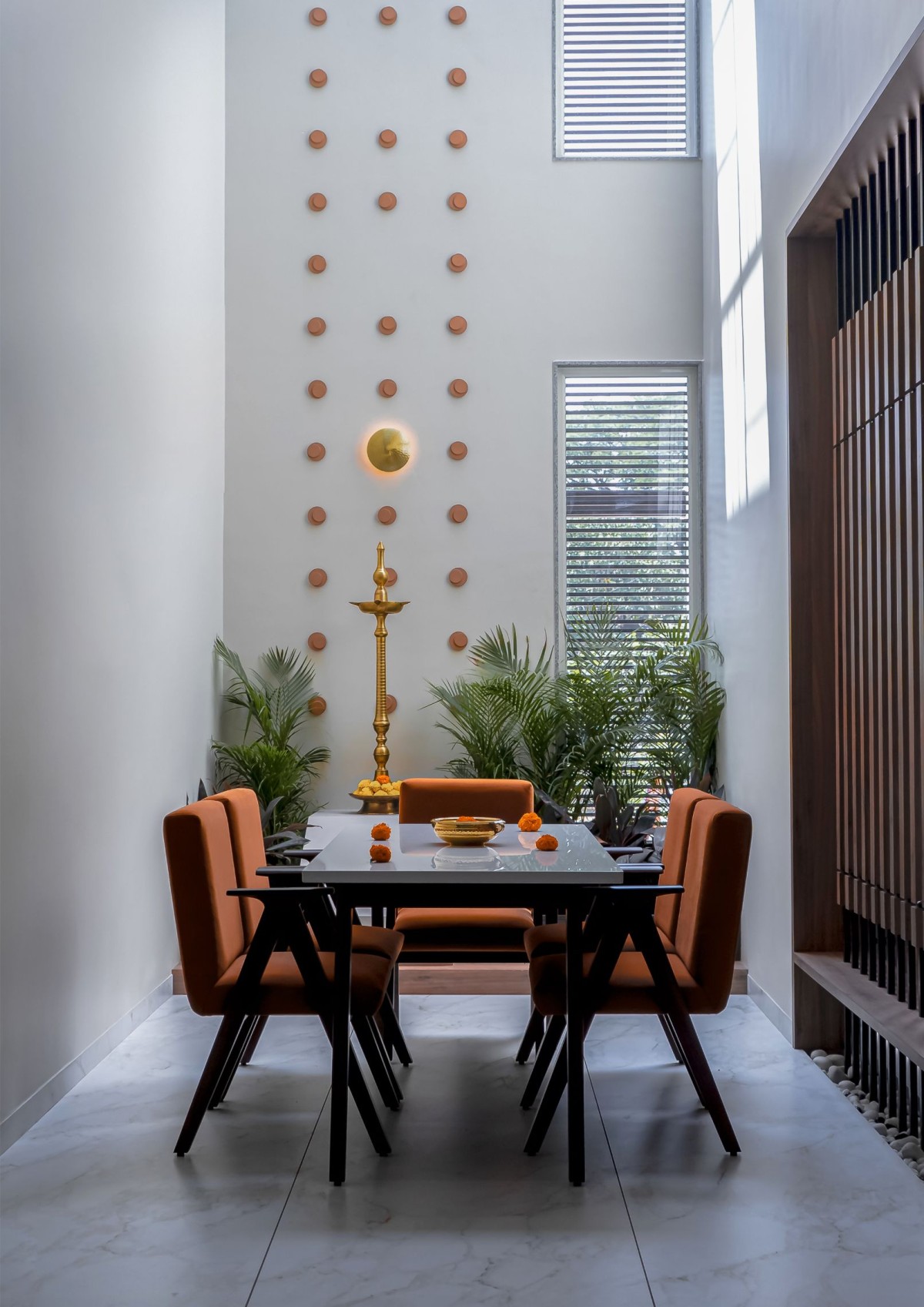 Dining room of Mauli - A House With Simplicity by Vishwakarma