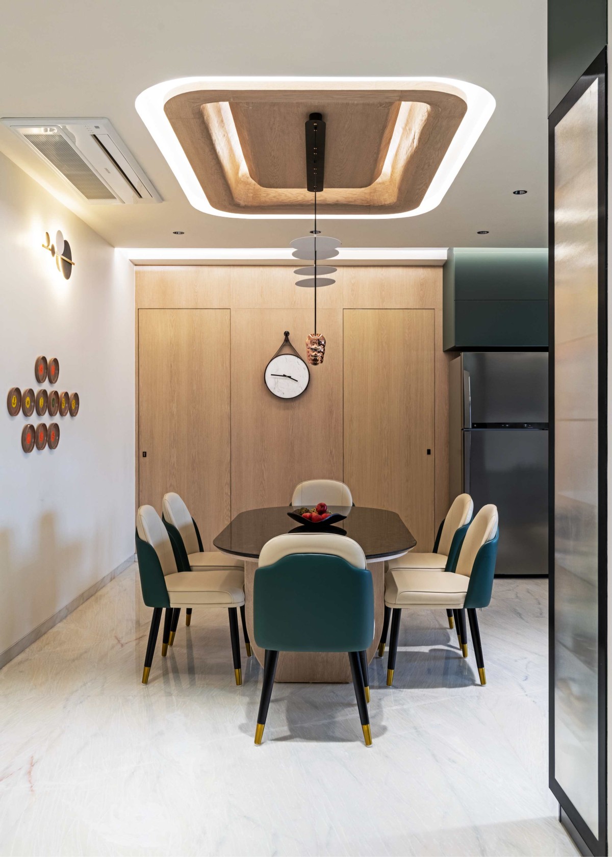 Dining room of Aangan (Grandezza - C wing) by Obaku Design
