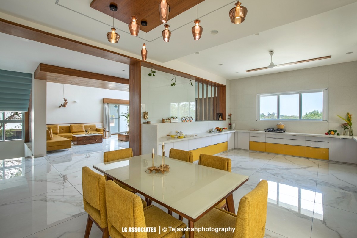 Kitchen and Dinning Areas of Cube House by LG Associates
