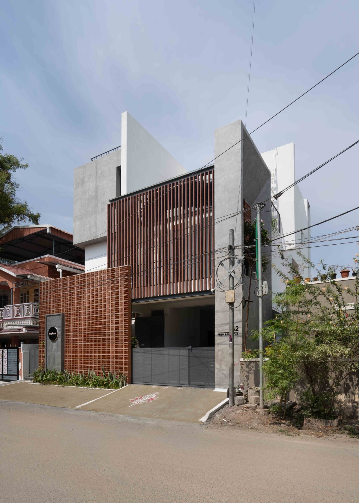 Exterior view of Athulyam by Outlined Architects