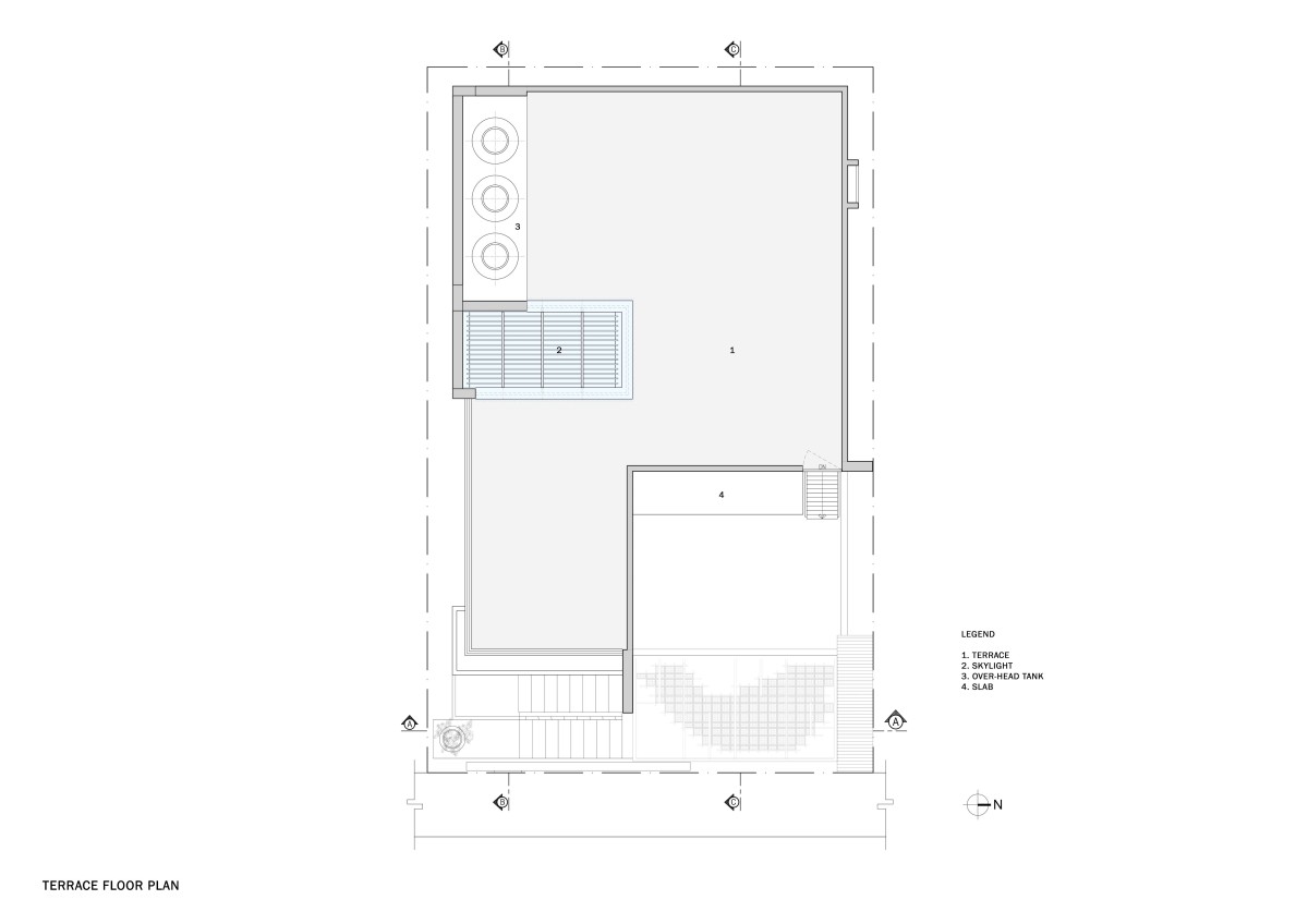 Terrace Floor Plan of Athulyam by Outlined Architects