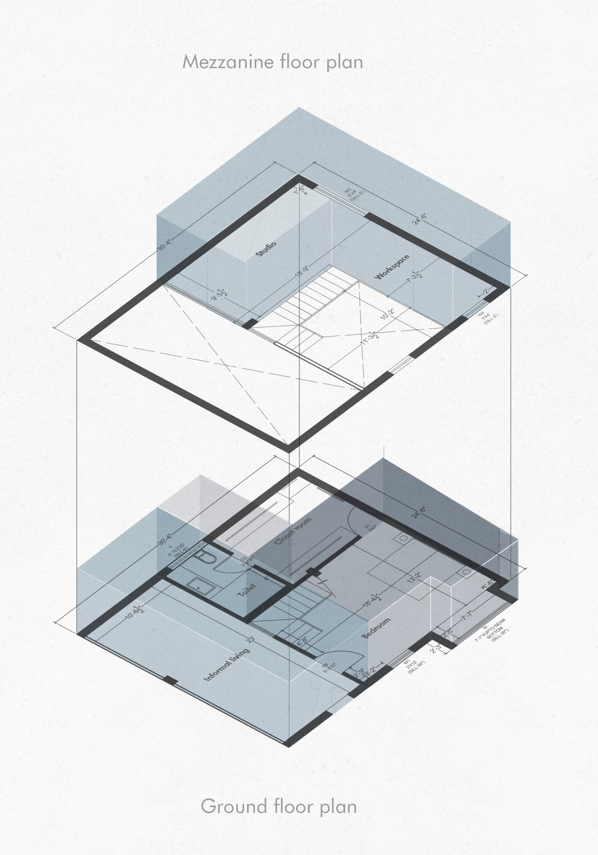 Plan of The Artist’s Loft by Jalihal Associates
