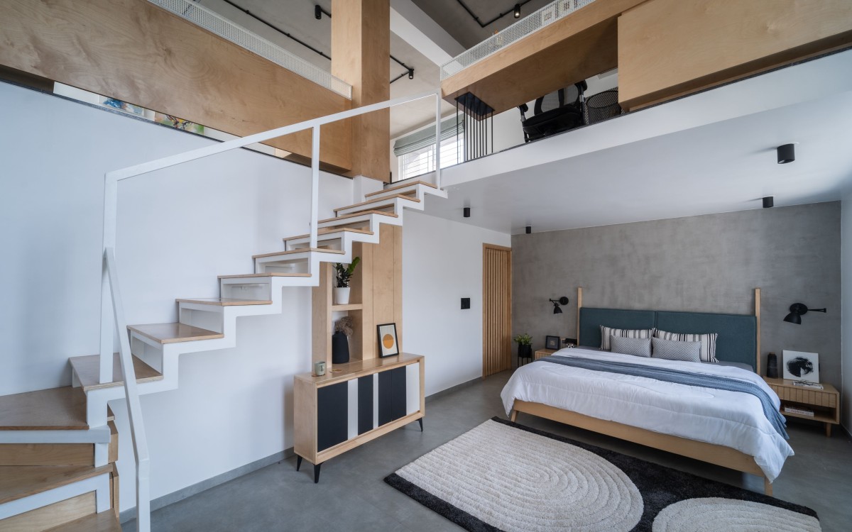 Bedroom of The Artist’s Loft by Jalihal Associates