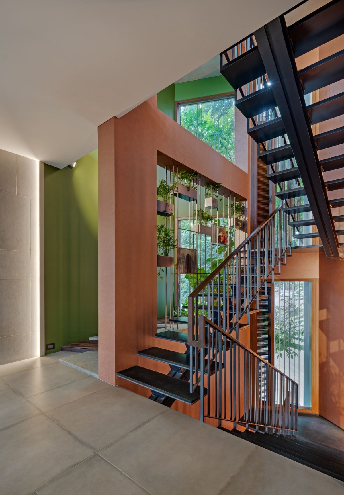 Staircase of Cloaked Residence by Cadence Architects