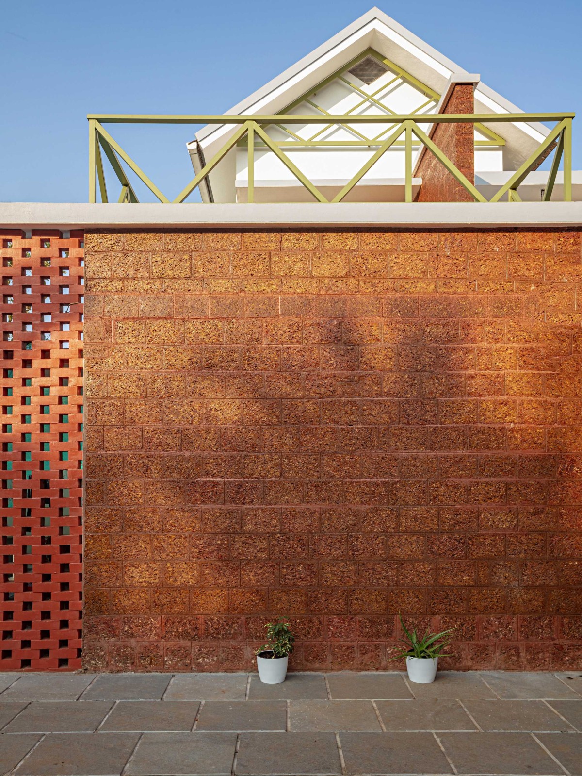 Detailed shot of wall of Customary Rapport by Nestcraft Architecture