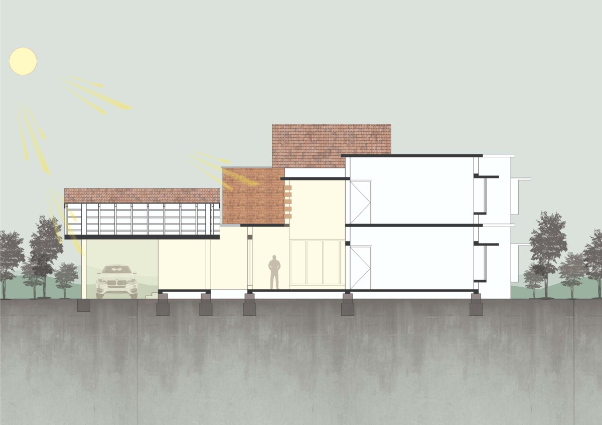 Section of Customary Rapport by Nestcraft Architecture