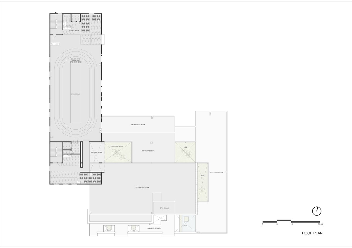 Roof plan of Swarnim International School by Abin Design Studio