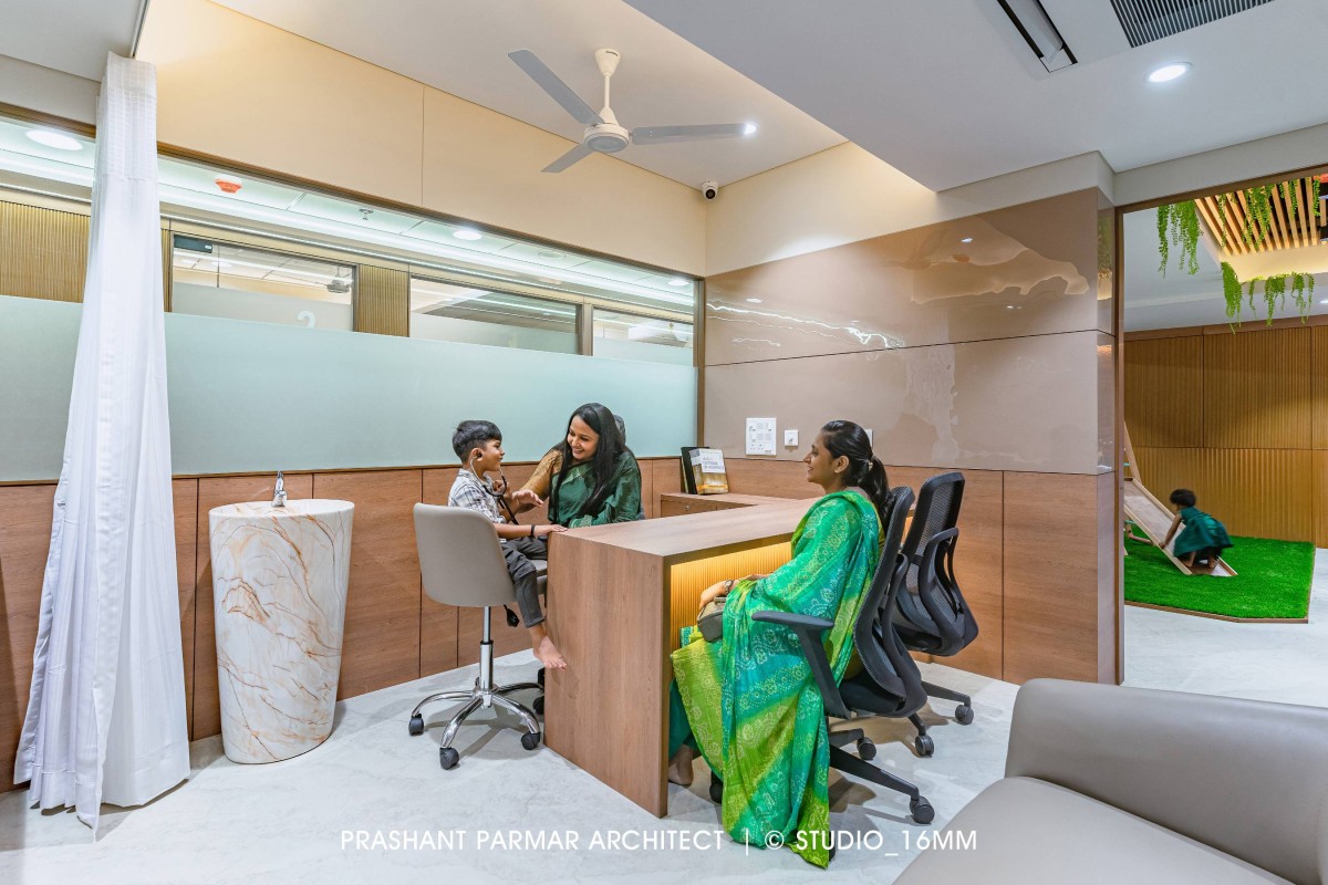 Interior view of Shree Narnarayan Children Hospital by Prashant Parmar Architect  Shayona Consultant