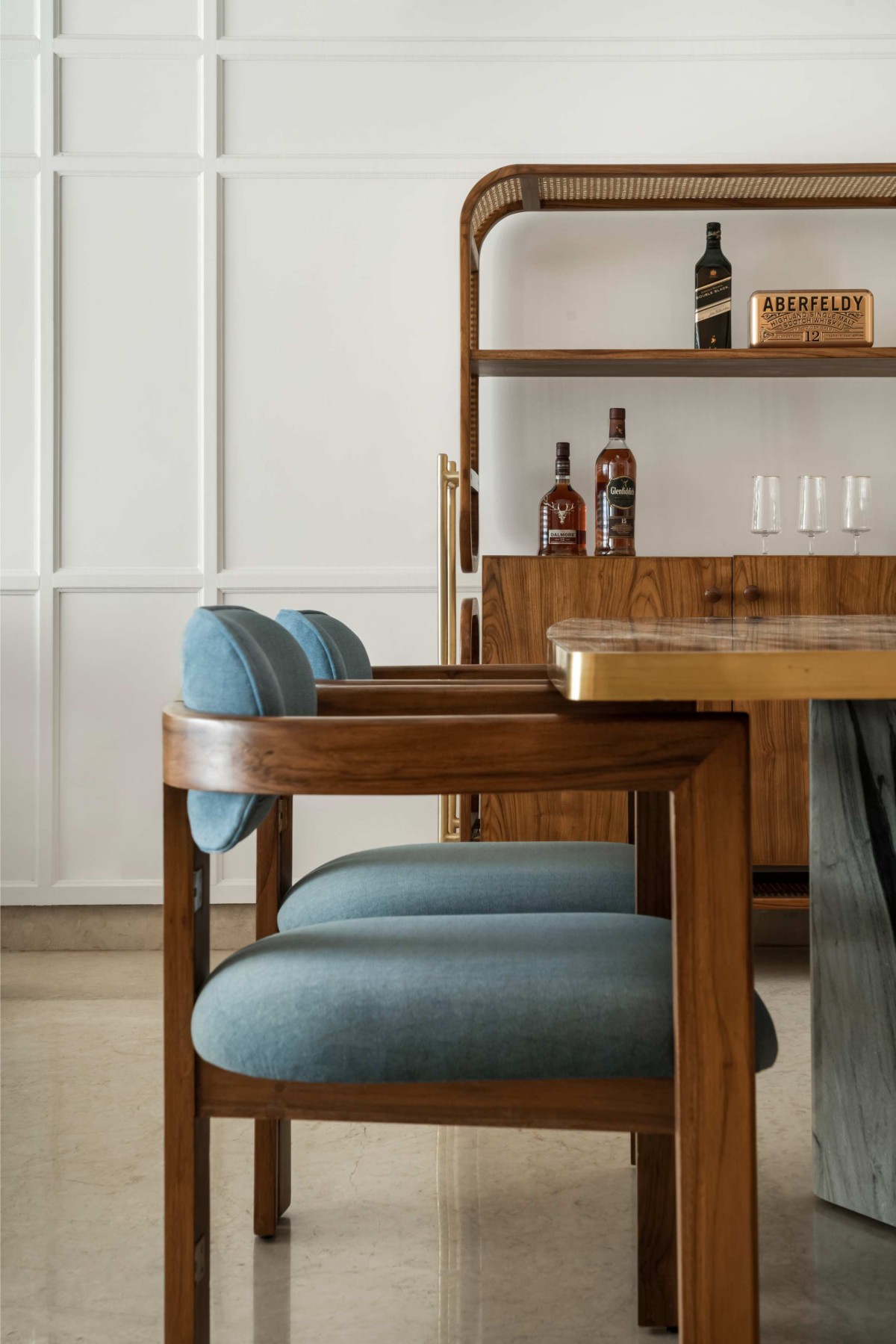 Dining room of The Link House by The Melange Studio