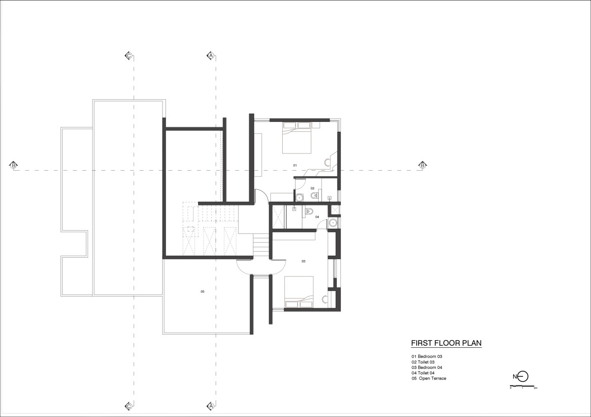 First Floor Plan of House In Between by Tales of Design studio