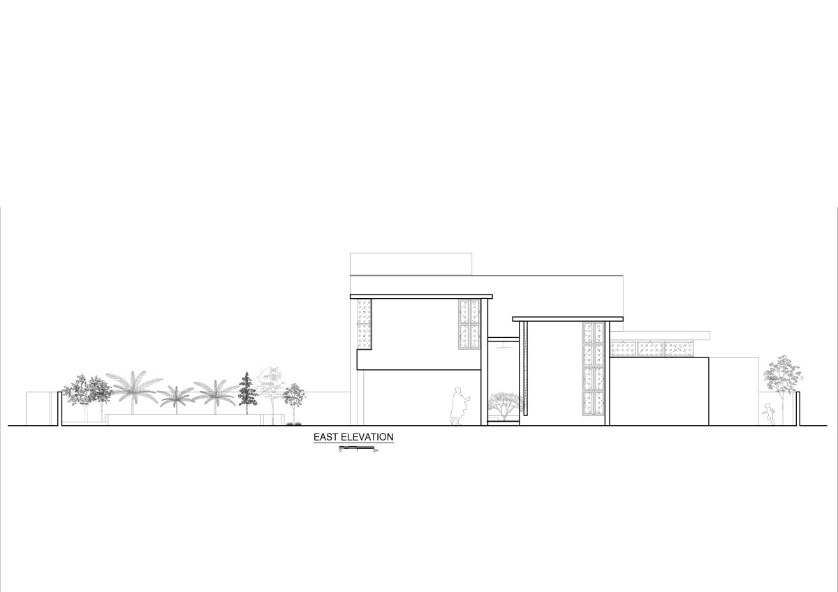 East Elevation of House In Between by Tales of Design studio