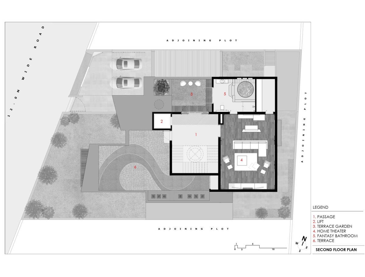 Second Floor Plan of Dr. Nirav Bhalani’s Residence by Dipen Gada & Associates