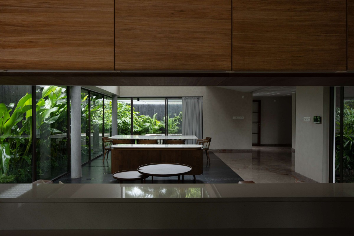 View from pantry kitchen of Sanctum of Solace by SOHO Architects