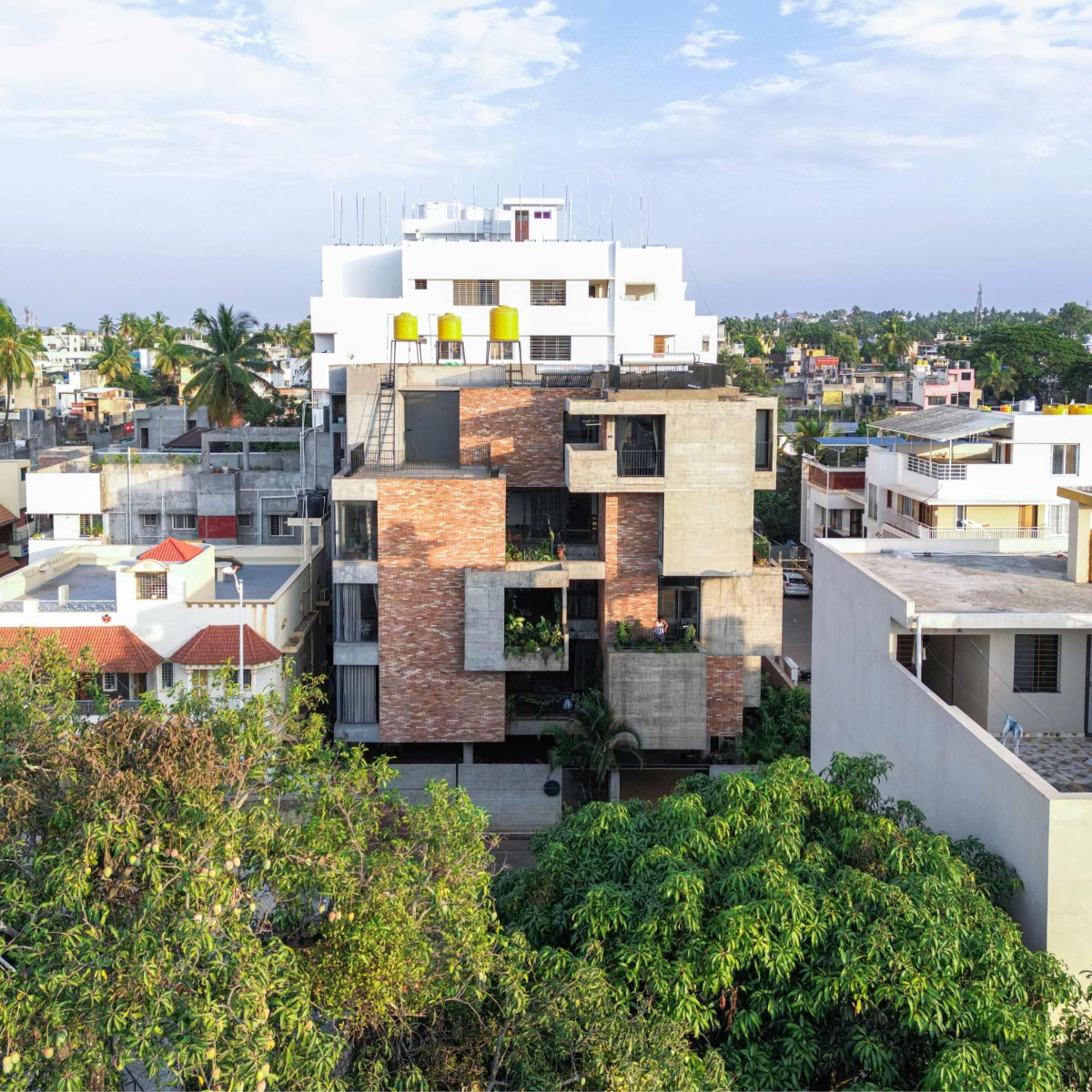 Bird eye view of Ankle Residence by Rahul Pudale Design
