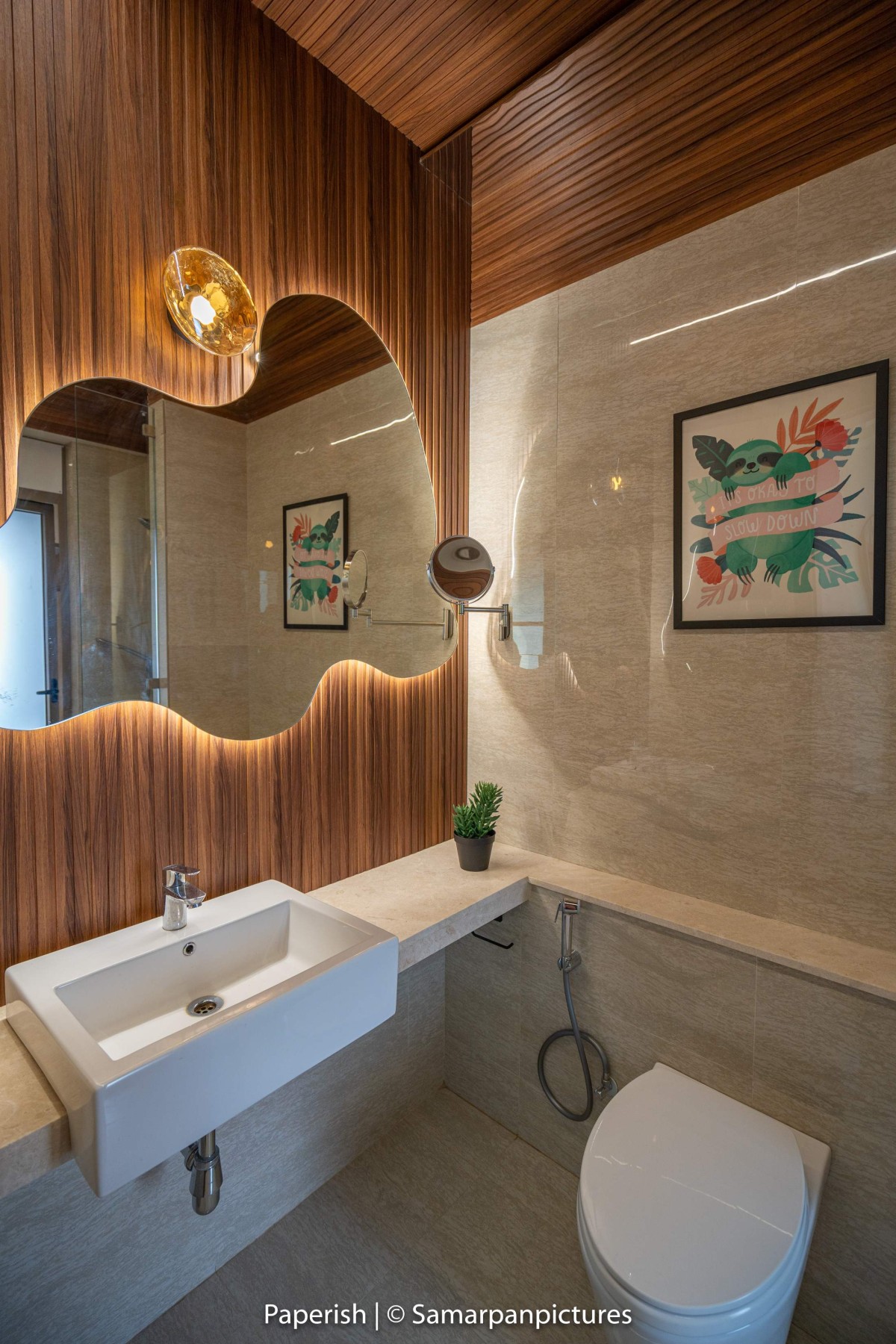 Bathroom of A Studio House by Paperish, a design studio