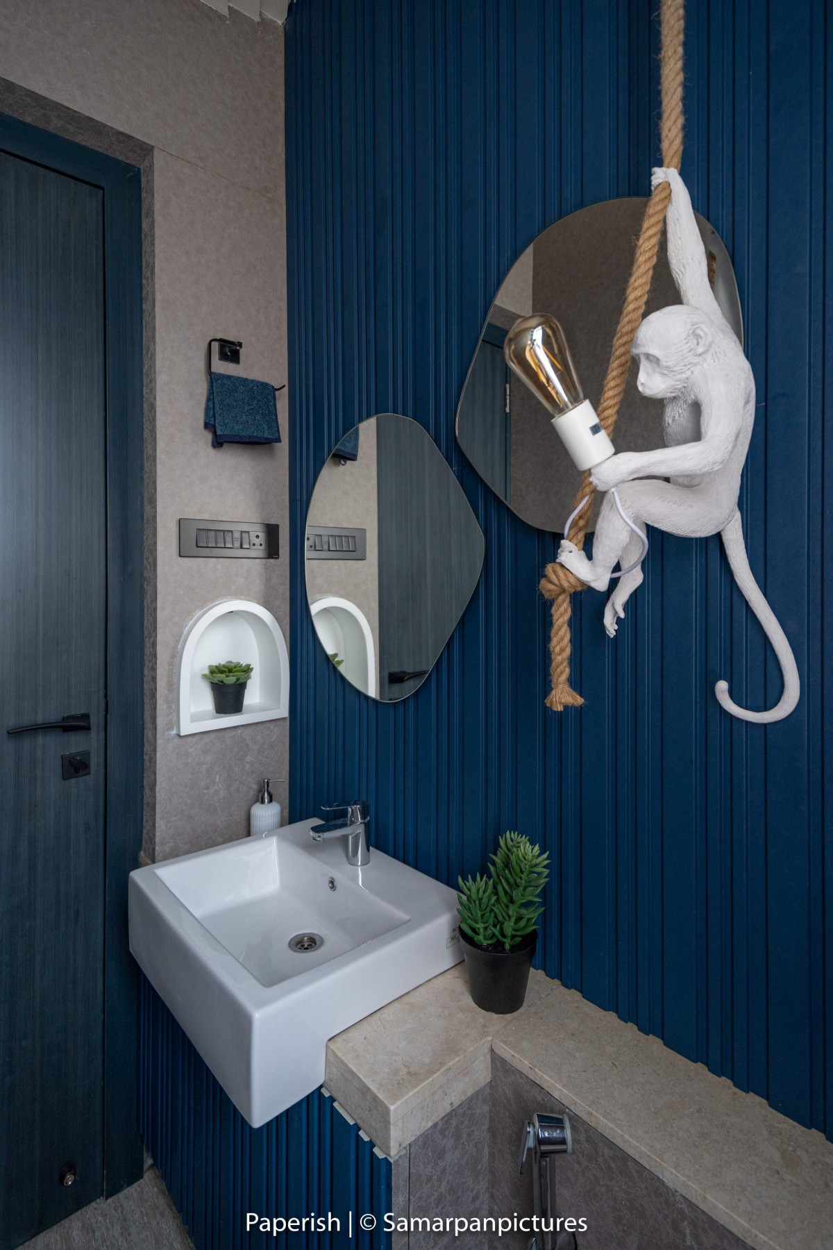 Bathroom of A Studio House by Paperish, a design studio