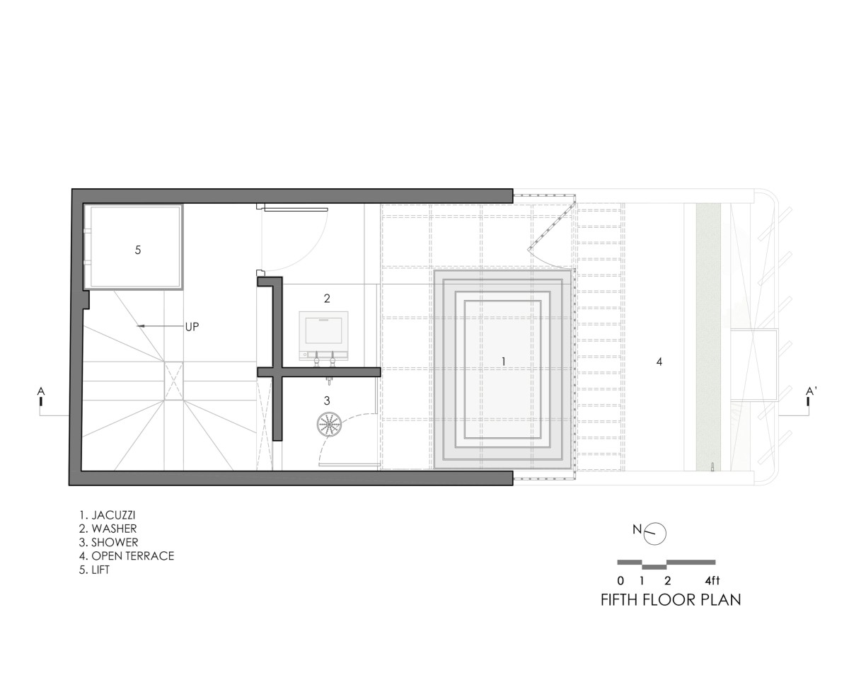 Terrace Floor Plan of The Tiny House by Neogenesis+Studi0261