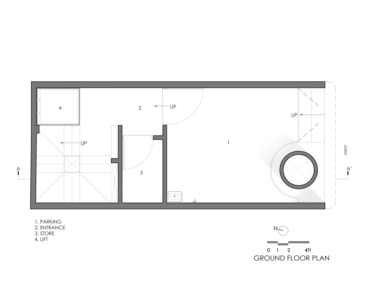Ground Floor Plan of The Tiny House by Neogenesis+Studi0261
