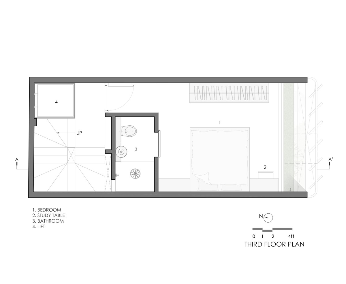 Third Floor Plan of The Tiny House by Neogenesis+Studi0261