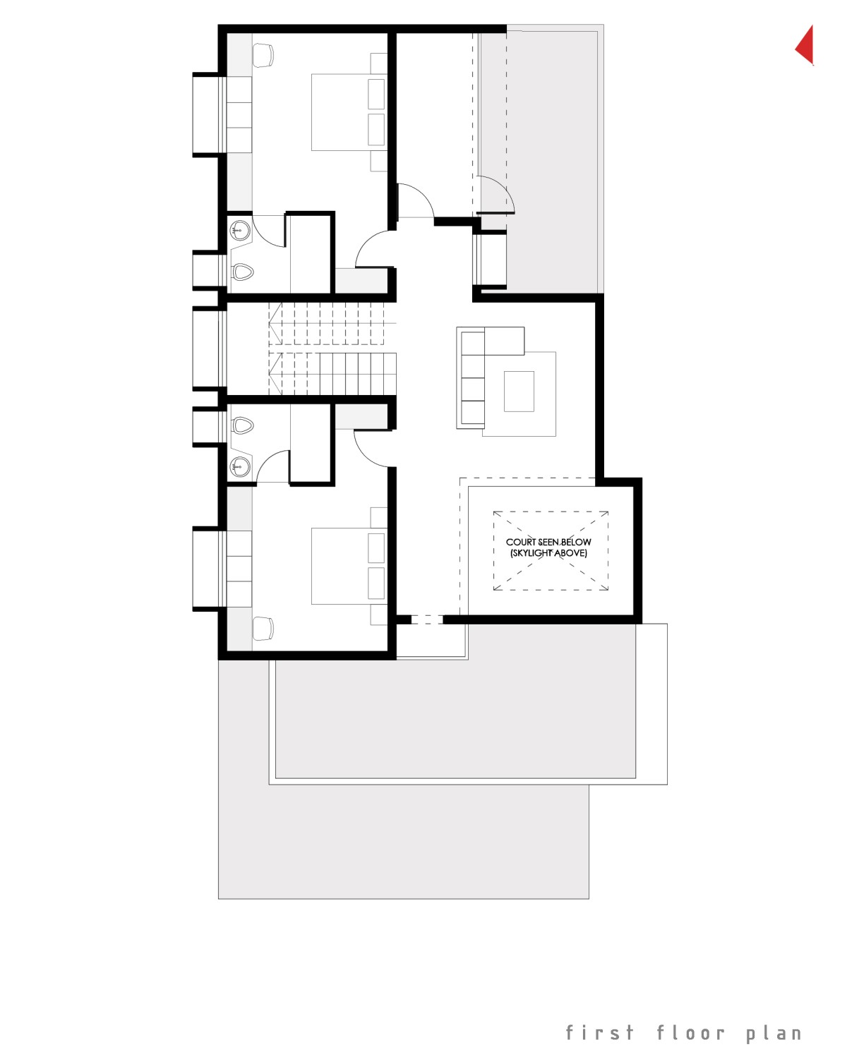First floor plan of Amballoor Residence by N&RD
