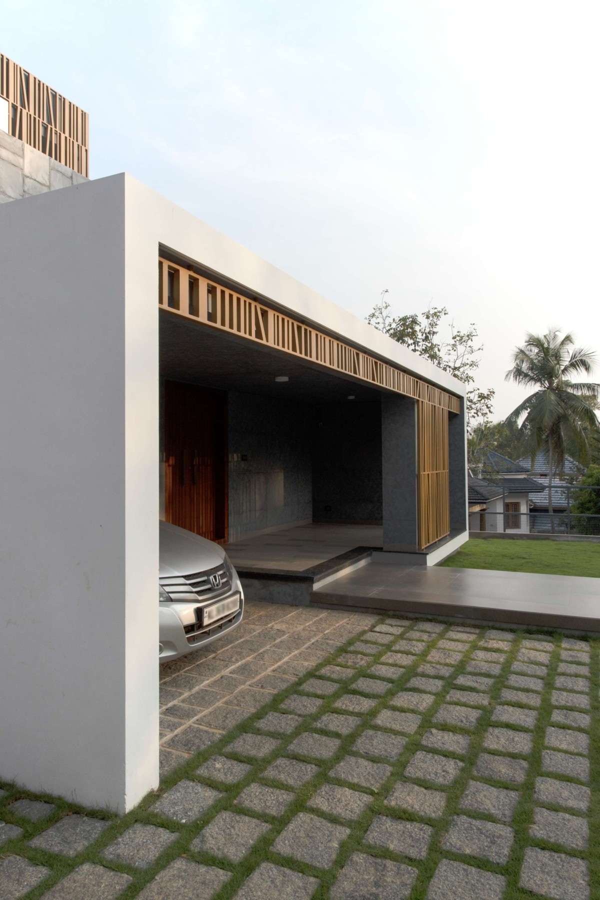 Parking area of Amballoor Residence by N&RD