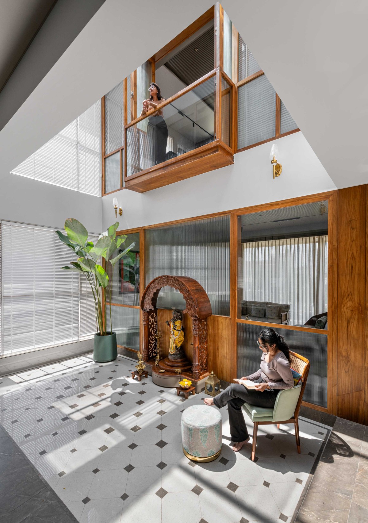 Internal Courtyard of The House With No Walls by The Design Alley
