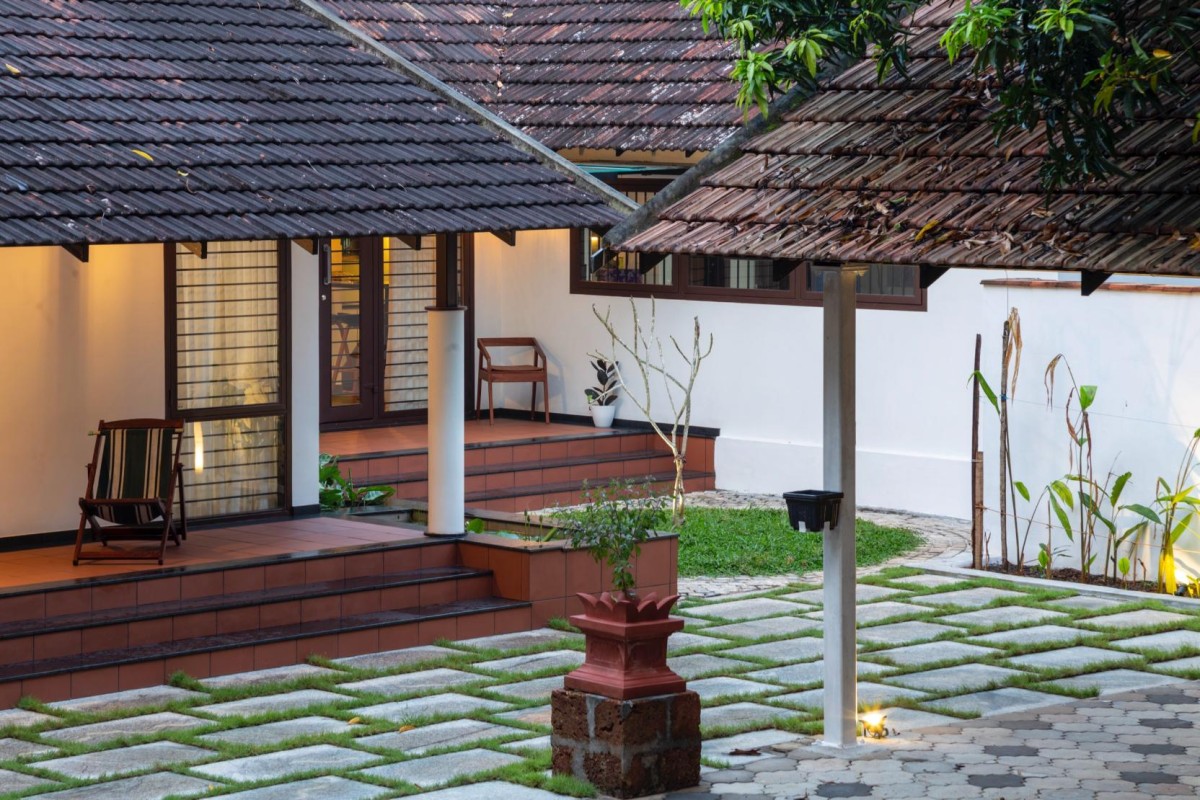 Exterior Courtyard of Bodhi Graha by Casa Design Studio