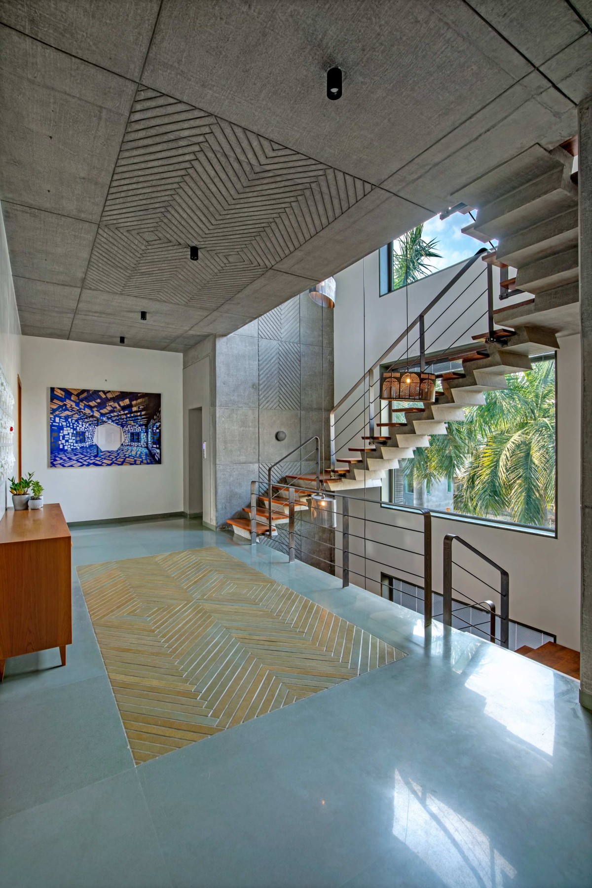 First Floor Passage of Royal Acre Residence by K.N. Associates