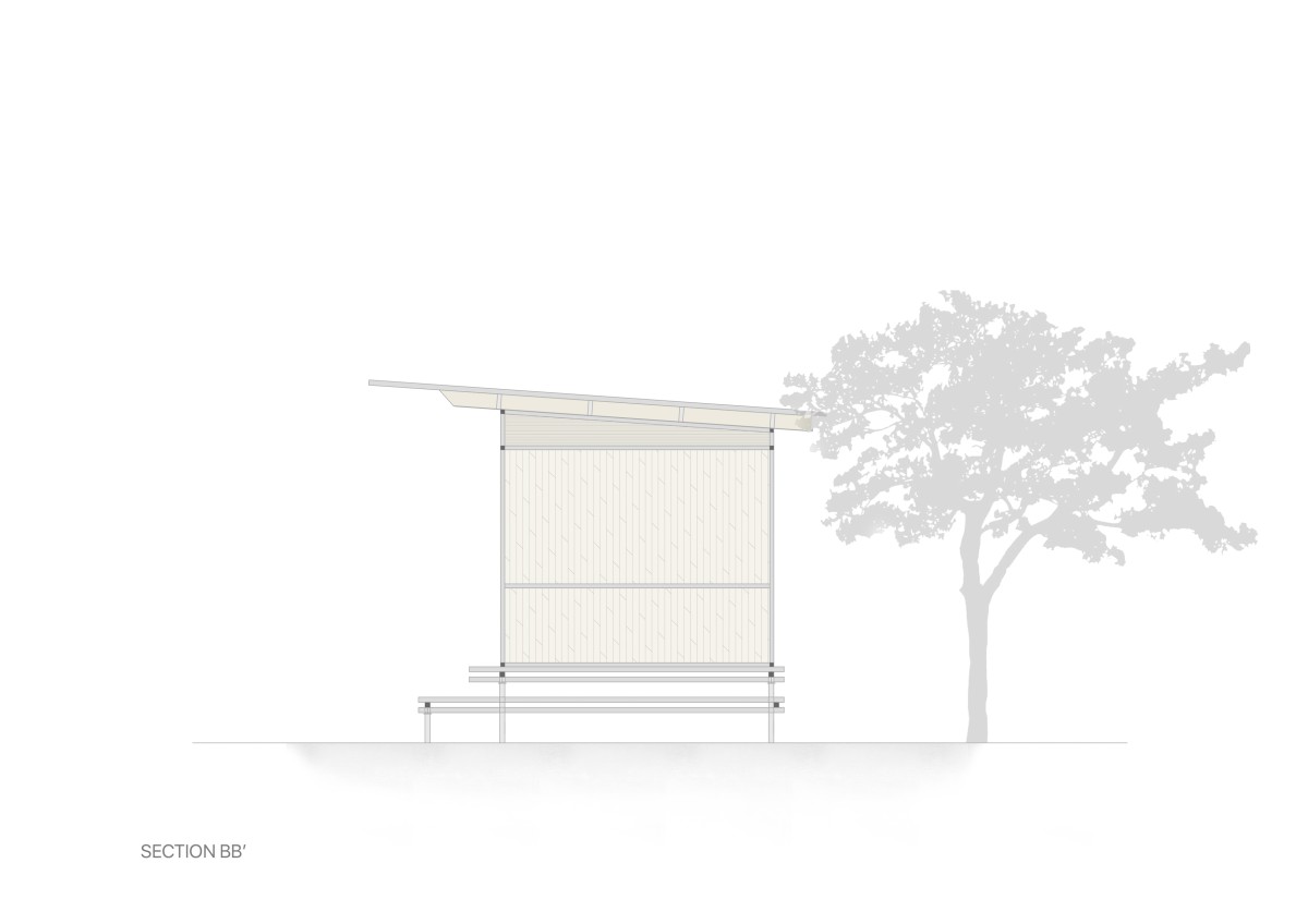 Section B of Worker’s Pavilion by NO Architects Designers and Social Artists