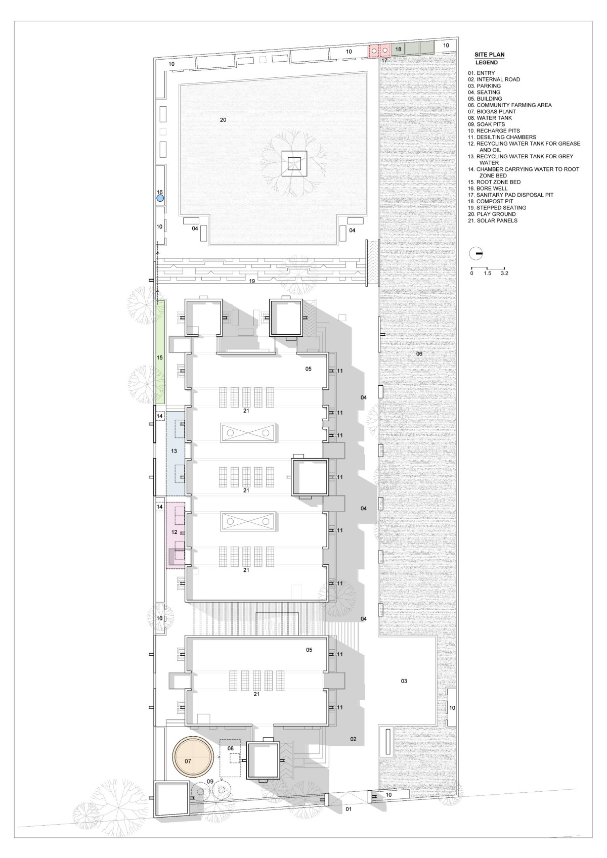 Site Plan of Women Empowerment Shelter by studioPPBA