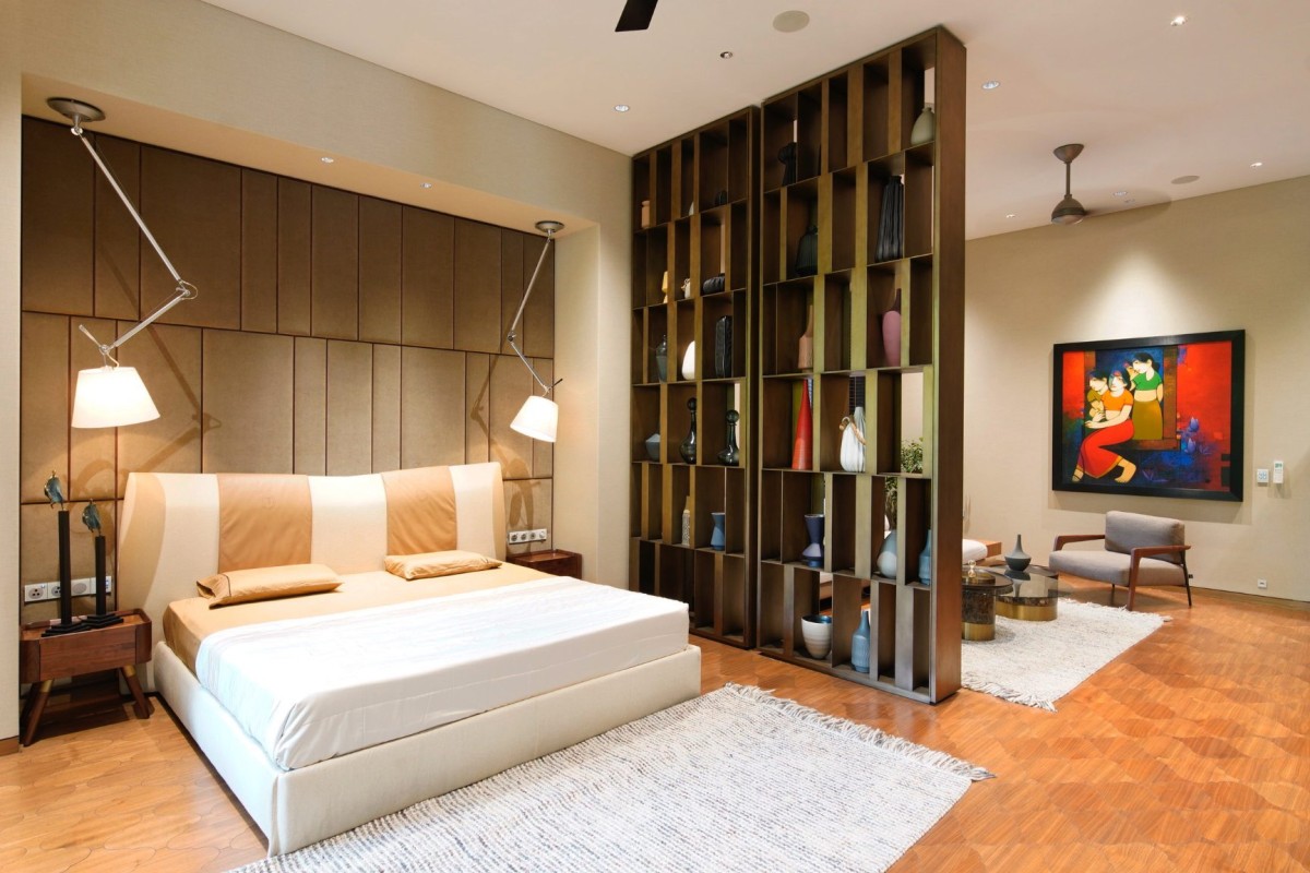 First Floor Bedroom of Maheshwari House by Anil Ranka Architects