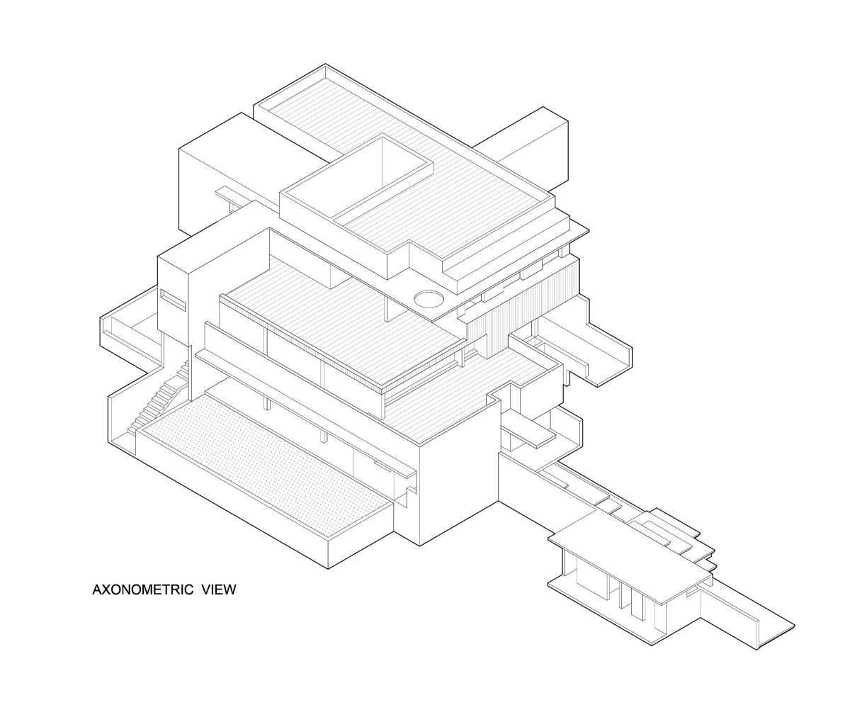Axomometric view of Viswam Residence by N&RD