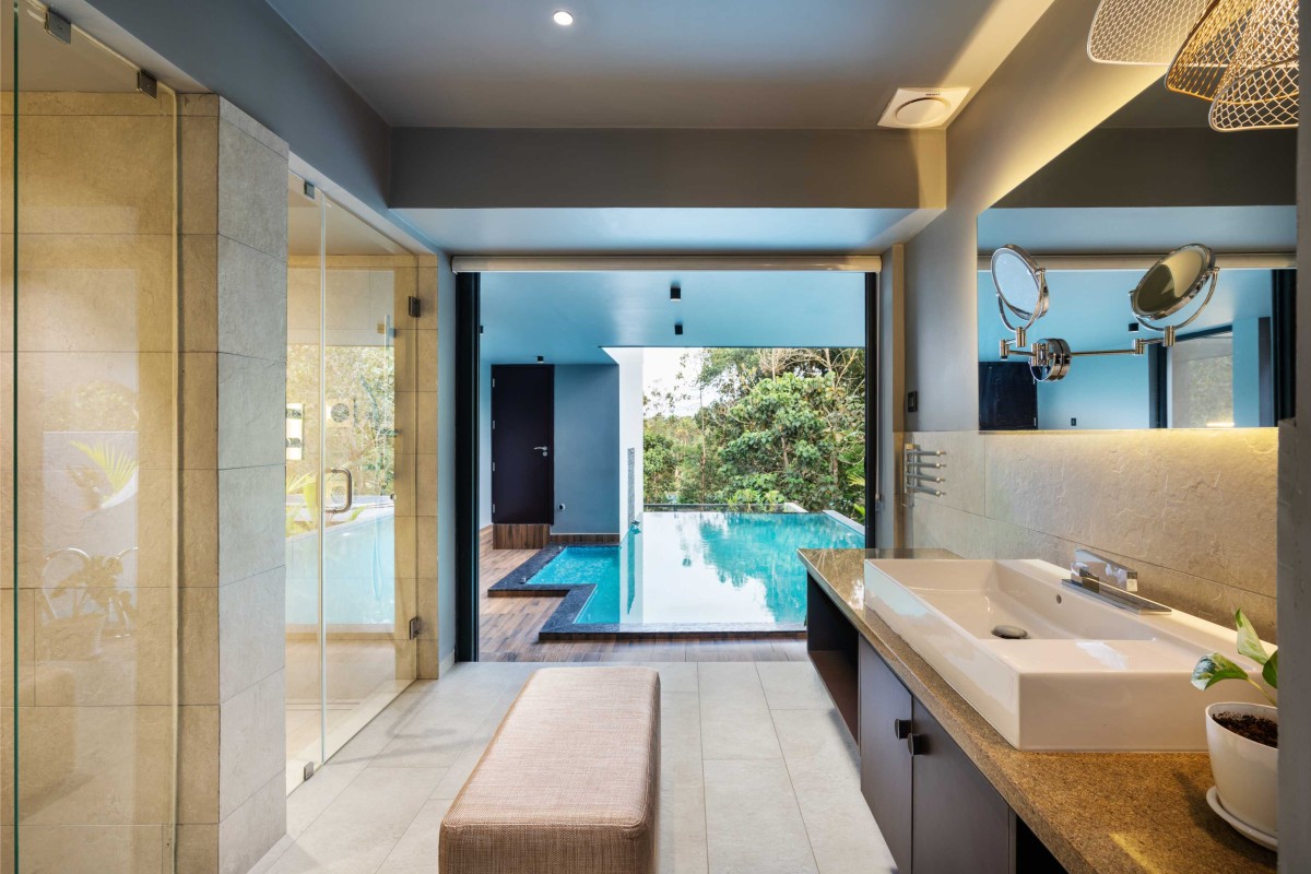 Bathroom and Toilet of Viswam Residence by N&RD