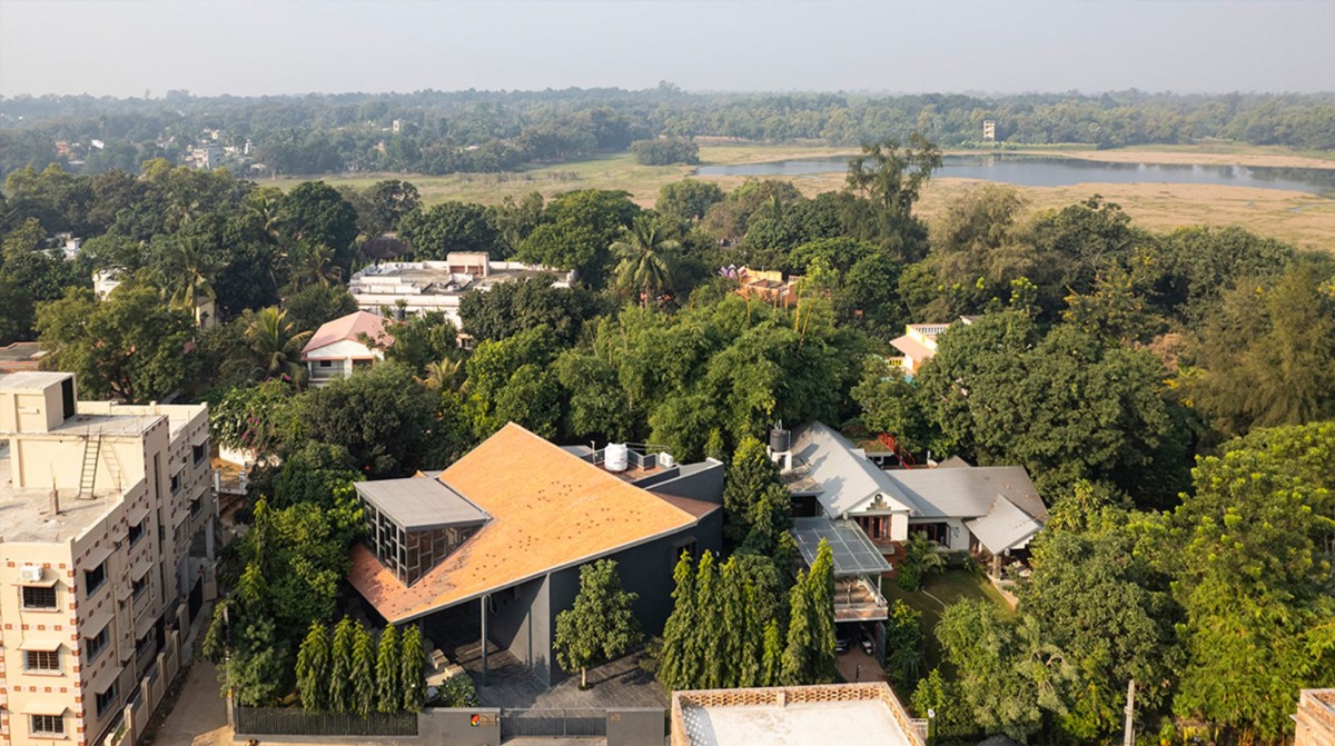 Bird eye view of Arthshila – A Cultural Adaptation Re-using Private Infrastructure by Abin Design Studio